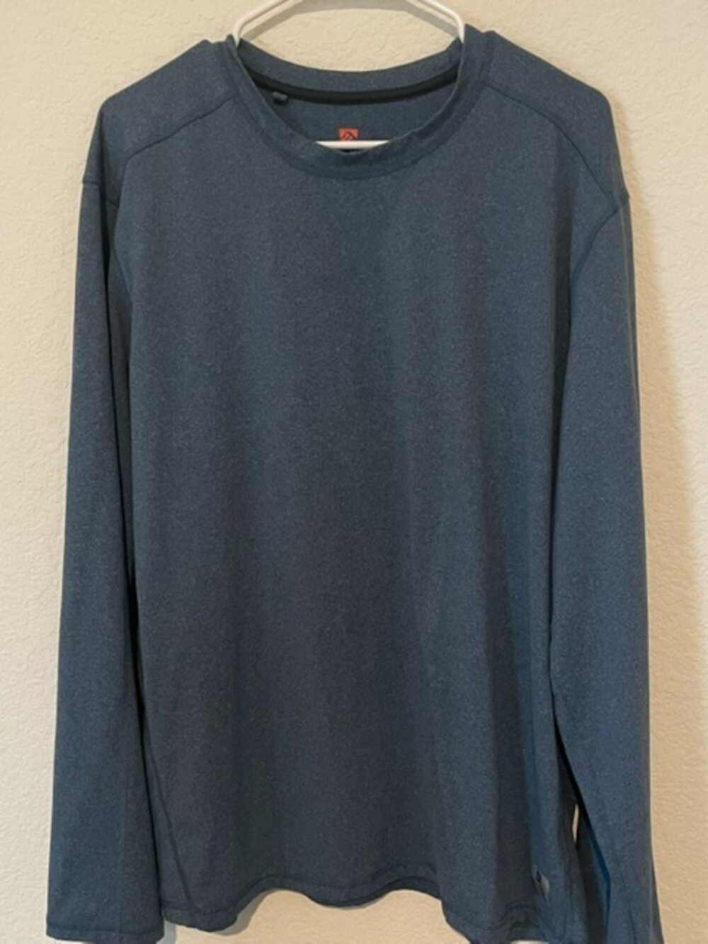 Rugged Elements Men's One-Piece Sueded Long Sleeve Crew Tee, Blue, Size XXL